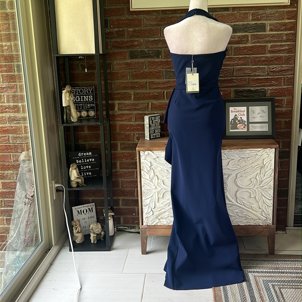 Chiara Boni La Petite Robe Thomas Ruffled Halter Gown NWT Size 8 - Picture 6 of 8